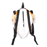 NEEVAS Backpack Stuffed Tiger Head 3D Simulation Personalised Lion Knapsack Shoulders Bag Animal Head Plush Rucksack (Yellow Tiger Head)