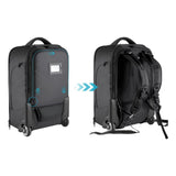 Neewer 2 - in - 1 Convertible Wheeled Camera Backpack, Rolling Luggage Case with Telescopic Handle and Anti - Shock Dividers for DSLR Cameras, Lenses, Hoods, Strobes, Tripod, and Other Accessories