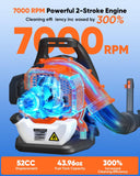 NEO - TEC 52 cc Gas Backpack Leaf Blower 564 CFM 216 MPH 2 - Cycle Engine Padded Harness Anti - Vibration Easy - Start Back Pack Leaf Blowers Gas for Lawn Yard Care - Gifts for Dad