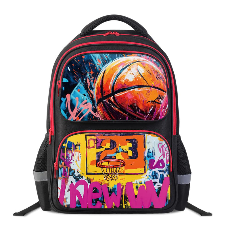 Neramty School Backpack for Boys, Basketball Backpack for Kid Backpack Suitable for 6 - 18 Kid, for Children Teens Elementary Middle School Bookbag Travel Back.
