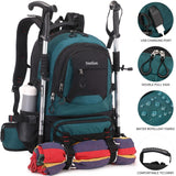Nerlion 40L Hiking Backpack Travel Backpack for Men Women Camping Waterproof Outdoor Hiking Daypack Lightweight Backpack (Dark Green)