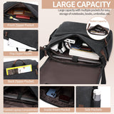 Nerlion Messenger Bag 15.6 Inch Laptop Bag Computer Bag Canvas Water - resistant Shoulder Bag Work Briefcase Bookbag for College (15.6", Dark Gray)