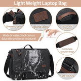Nerlion Messenger Bag 15.6 Inch Laptop Bag Computer Bag Canvas Water - resistant Shoulder Bag Work Briefcase Bookbag for College (15.6", Dark Gray)