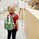 Neverwhy Corduroy Toddler Backpack for Boys Girls 2 - 5, Water - Resistant 11 Inch Small Kids Backpack for School Kindergarten Travel, Lightweight Bookbag for Preschool Daycare - Green Dinosaur