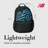 New Balance Backpack, Core Performance Daypack Small Hiking Bag, Black