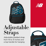 New Balance Backpack, Core Performance Daypack Small Hiking Bag, Black