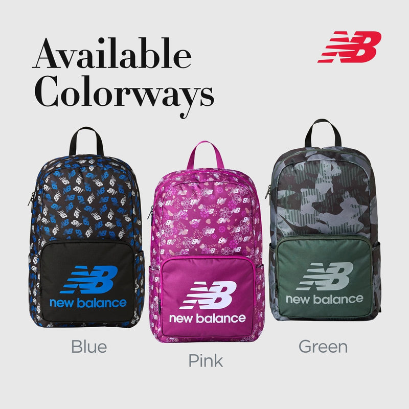New Balance Backpack, Core Performance Daypack Small Hiking Bag, Green