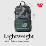 New Balance Backpack, Core Performance Daypack Small Hiking Bag, Green