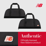 New Balance Duffel Bag, Legacy Icon Commuter Travel Bag for Men and Women, Black, One Size