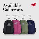 New Balance Laptop Backpack, Commuter Travel Bag for Men and Women, Burgundy, 19 Inch