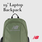 New Balance Laptop Backpack, Commuter Travel Bag for Men and Women, Olive, 19 Inch
