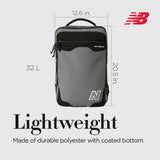 New Balance Laptop Backpack, Legacy Commuter Travel Bag for Men and Women, Grey, One Size
