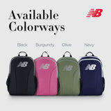 New Balance Laptop Backpack, Travel Computer Bag for Men and Women, Burgundy, 19 Inch