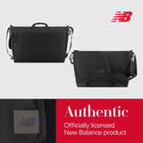 New Balance Messenger Bag, Athletics Collection Travel Handbag for Men and Women, Black, One Size