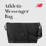 New Balance Messenger Bag, Athletics Collection Travel Handbag for Men and Women, Black, One Size