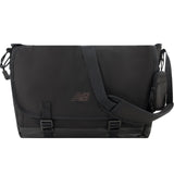 New Balance Messenger Bag, Athletics Collection Travel Handbag for Men and Women, Black, One Size