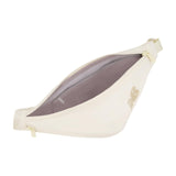 New Balance Women's Fanny Pack, Large Crossbody Waist Belt Bag, Off White