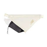 New Balance Women's Fanny Pack, Large Crossbody Waist Belt Bag, Off White
