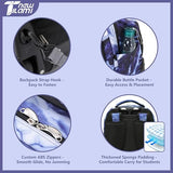 NEW TILAMI 18 inch Rolling Backpack Boys for School – Durable, Waterproof, Adjustable Handle, Stair Climbing, Variety of Colors & Patterns, Lightning Purple
