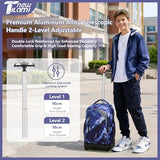 NEW TILAMI 18 inch Rolling Backpack Boys for School – Durable, Waterproof, Adjustable Handle, Stair Climbing, Variety of Colors & Patterns, Lightning Purple