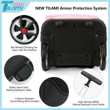 NEW TILAMI 19 inch Rolling Backpack Teens Rolling Backpack Cute Wheeled Laptop Backpack Bookbag Roller Travel Bag College,Pink