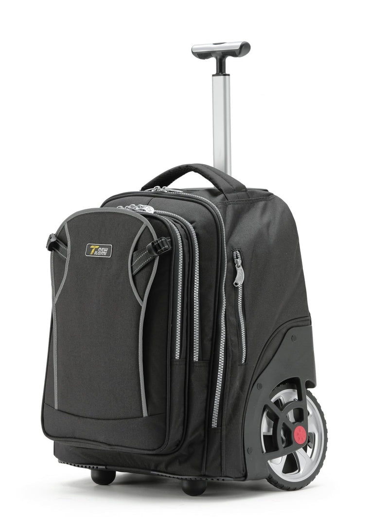 NEW TILAMI 20" Rolling Backpack for Teens Adults, Climbing Stairs Waterproof Backpack with Wheels for School Business Trave Camping with Laptop Compartment, Fit 17 Inch Laptop, Black