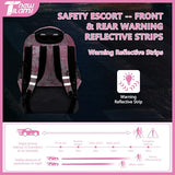NEW TILAMI Girls & Boys Rolling Backpack - Moisture-Wicking, Adjustable Handle, Large Capacity, Perfect for School & Travel, Pink Flowers