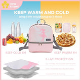 NEW TILAMI Kids Lunch Bag Double Insulated for tilami Rolling Backpack Girls Boys forTravel School Picnic, Fairy Blush