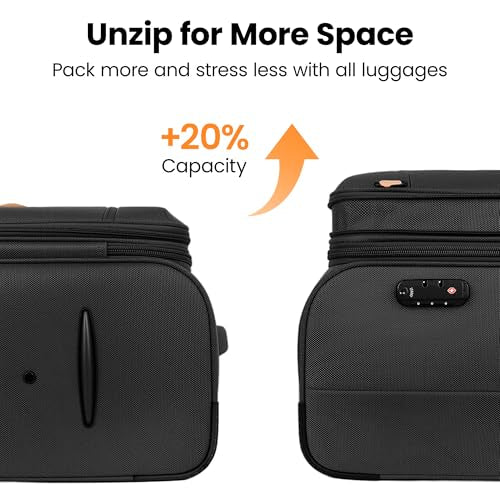 New York XPress 30'' Suitcase w/Double Spinner Wheels,TSA LOCK,Expandable
