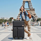 New York XPress 30'' Suitcase w/Double Spinner Wheels,TSA LOCK,Expandable