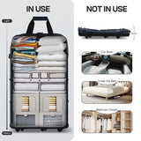 New York XPress 30''36''40''Rolling Wheeled Duffel Bag Suitcases with Wheels Expandable Foldable Luggage Bag Rolling Travel Bag Duffel Bag for Men Womens - NAVY,40