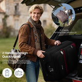 New York XPress 32'' Large Softside Suitcase,Expandable 15% Luggage,with Double Spinner Wheels and LOCK,Lightweight Travel Suitcase for Men/Women（Black - Burgundy,32in）