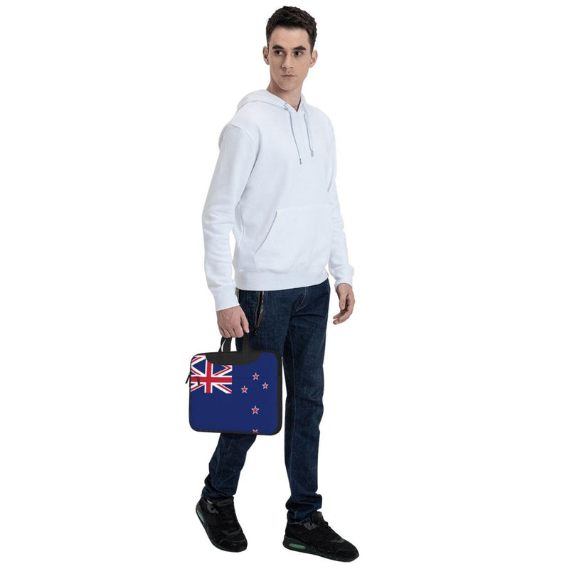 New Zealand Flag Printed Laptop Crossbody Bag Crossbody Briefcase Easy To Use When Traveling For Business 14 inch