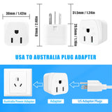 New Zealand Power Adapter USA to Australia Plug Adapter Australia Travel Adapter US to Argentina Australian,China,Type I Plug Adapter 2Pack