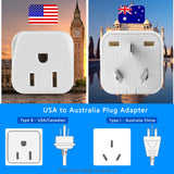 New Zealand Power Adapter USA to Australia Plug Adapter Australia Travel Adapter US to Argentina Australian,China,Type I Plug Adapter 2Pack