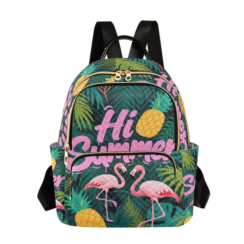 Nexawaveo Quilted Backpack for Women Hi Summer Tropical Carry - On 14 Inch Laptop Backpack