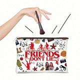 Niarezom Stranger TV Makeup Bag, Movie Theme Cosmetic Bag, Perfect Birthday, Christmas, Anniversary, Graduation Gifts for Bestie, Sister, Friends, Movie Fans