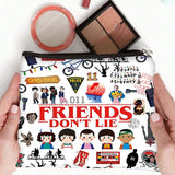 Niarezom Stranger TV Makeup Bag, Movie Theme Cosmetic Bag, Perfect Birthday, Christmas, Anniversary, Graduation Gifts for Bestie, Sister, Friends, Movie Fans