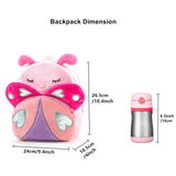 NICE CHOICE Cute Toddler Backpack Toddler Bag Plush Animal Cartoon Mini Travel Bag for Baby Girl Boy 2 - 6 Years(Pink Butterfly)