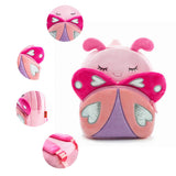 NICE CHOICE Cute Toddler Backpack Toddler Bag Plush Animal Cartoon Mini Travel Bag for Baby Girl Boy 2 - 6 Years(Pink Butterfly)