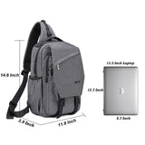 NICGID Sling Bag Backpack, 13.3'' Laptop Bag Crossbody Shoulder Chest Backpacks Travel Outdoors for Men Women
