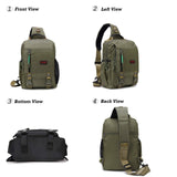 NICGID Sling Bags Chest Shoulder Backpacks, Laptop Backpack Crossbody Messenger Bag Travel Outdoor Men Women, 13.3 inch, Army green - 1