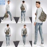 NICGID Sling Bags Chest Shoulder Backpacks, Laptop Backpack Crossbody Messenger Bag Travel Outdoor Men Women, 13.3 inch, Army green - 1