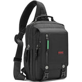 NICGID Sling Bags Chest Shoulder Backpacks, Laptop Backpack Crossbody Messenger Bag Travel Outdoor Men Women (Black, 14.1 inch)
