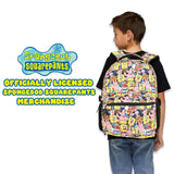 Nickelodeon SpongeBob Backpack for Kids - Officially Licensed SpongeBob SquarePants, Mr. Krabs, Squidward, Plankton Bookbag for Boys and Girls Kids and Adults - Laptop and Lunchbox Compartment