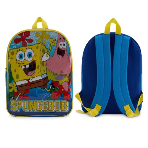 Nickelodeon Spongebob Squarepants Toddler Boy Backpack for Kids - Toddler Backpack with Padded Straps & Zip Compartment Little Kids - 15"