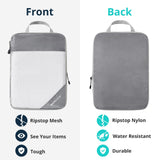 NICOSHOW 6 Set Compression Packing Cubes for Travel - Compressible, Lightweight, and Space - Saving Packing Cubes, Travel Essentials for Women, Grey
