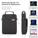 NIDOO Laptop Shoulder Bag 14 inch Laptop Sleeve for 14" MacBook Pro M3 M4/ 13.5 inch Surface Laptop 7 6 5 4/ Asus ZenBook 14/14" Lenovo ThinkPad X1 Carbon Yoga/Dell Latitude 7440/Galaxy Book3 pro