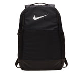 Nike Brasilia Medium Training Backpack for Women and Men with Secure Storage & Water Resistant Coating, Black/Black/White