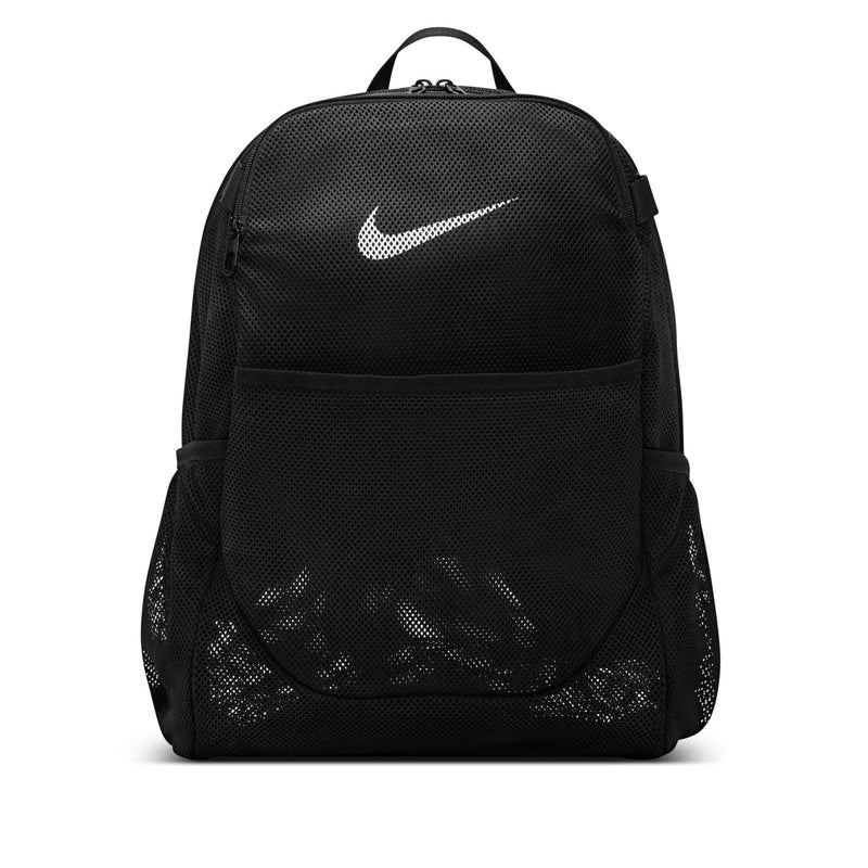 Nike Brasilia Mesh Backpack, Black/Black/White, MISC